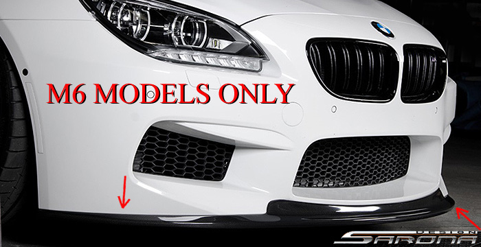 Custom BMW 6 Series  Coupe, Convertible & Sedan Front Add-on Lip (2011 - 2016) - $599.00 (Part #BM-043-FA)
